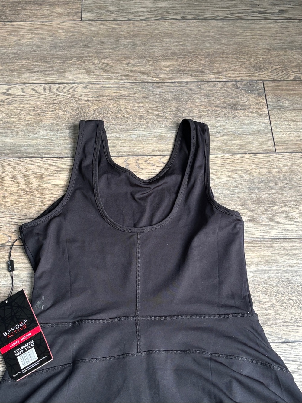 NWT Spyder Activewear Workout Athletic Dress With Shorts Black Sz Medium - Picture 11 of 11